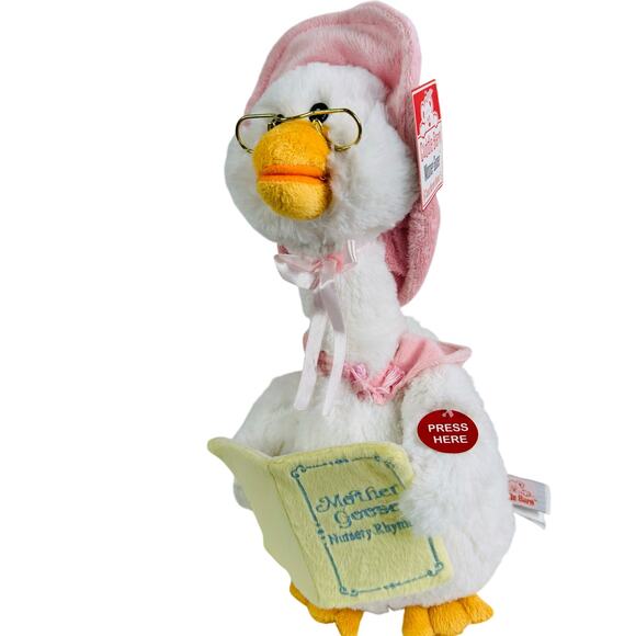 Cuddle Barn Mother Goose Read-Along (Pink) | Animated Bird 14" Plush NWT - Picture 1 of 6
